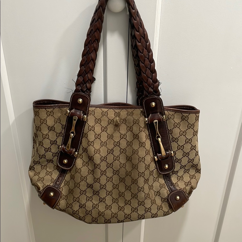Gucci Brown Monogram Tote Bag